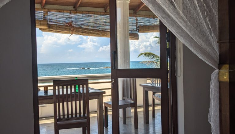 Uitzicht vanuit Sea Crest Beach villa